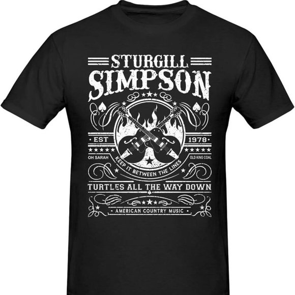 Sturgill Music Simpson Shirt Unisex Personalised Short Tshirt - Picture 1 of 4